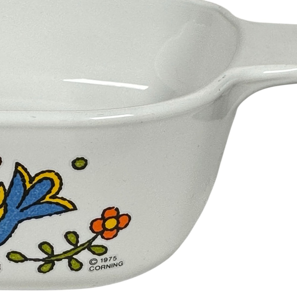 VINTAGE 1975 CORNING WARE Bluebird Of Happiness 1 Qt Casserole Dish with Lid - Picture 7 of 10